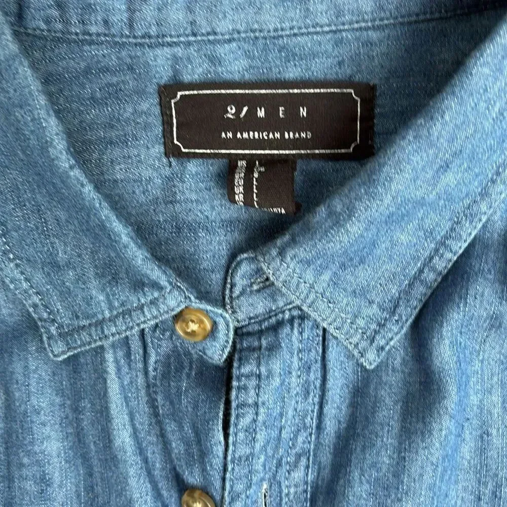 21 Men  denim shirt